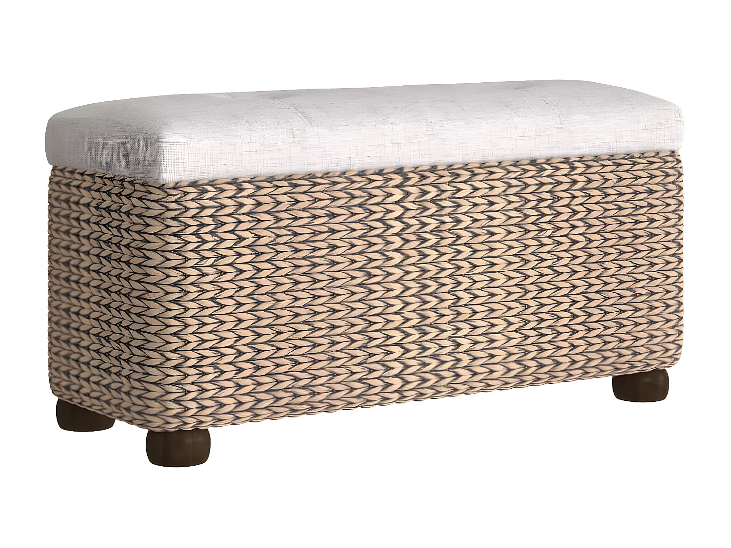 Bancos con almacenaje con cojín 2 uds enea gris 69 cm