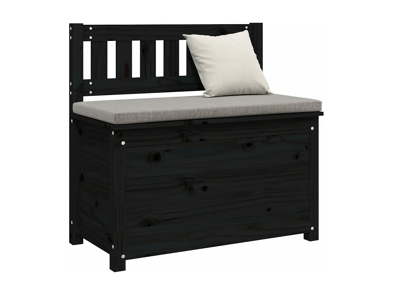 Banco de madera maciza de pino negro 80x41x77 cm