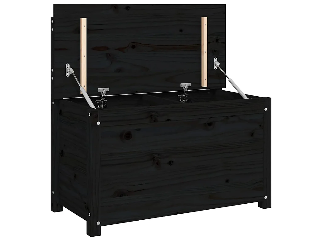 Bankje 80x41x77 cm massief grenenhout zwart