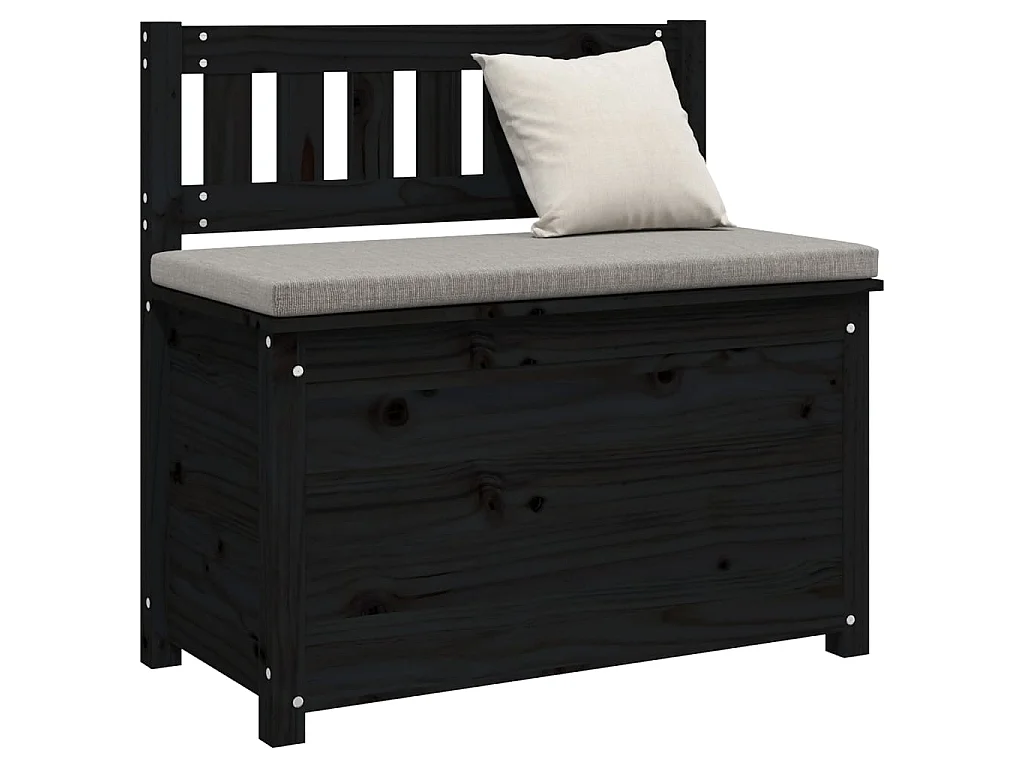 Bankje 80x41x77 cm massief grenenhout zwart