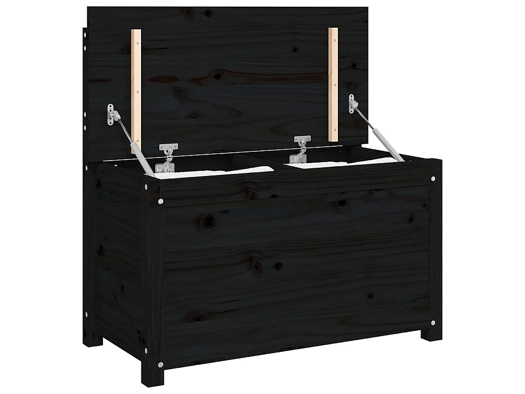 Bankje 80x41x77 cm massief grenenhout zwart