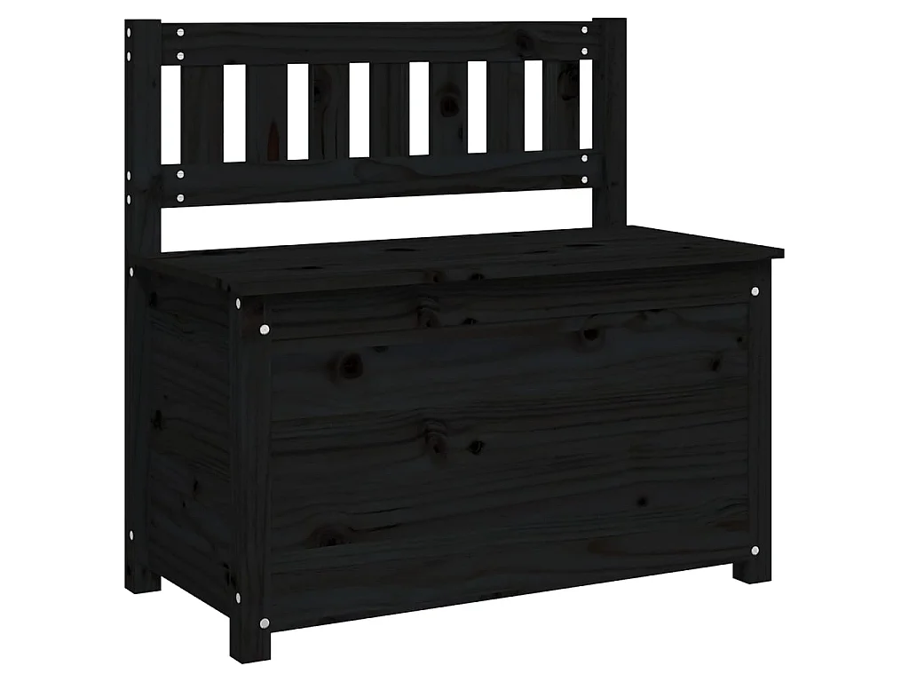 Bankje 80x41x77 cm massief grenenhout zwart