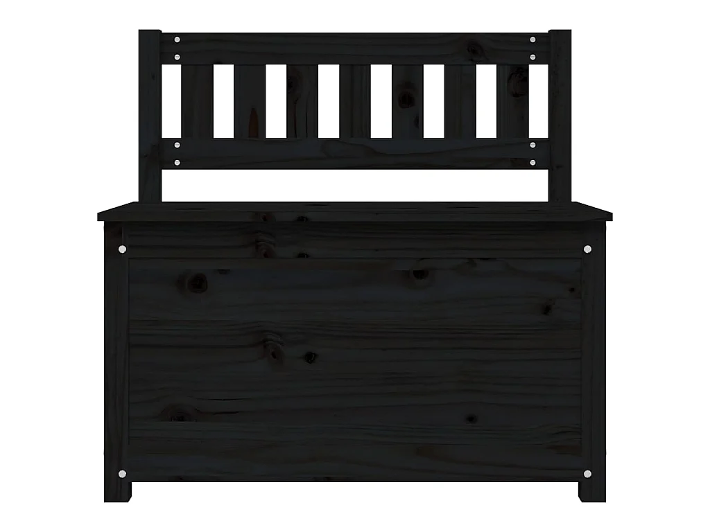 Bankje 80x41x77 cm massief grenenhout zwart