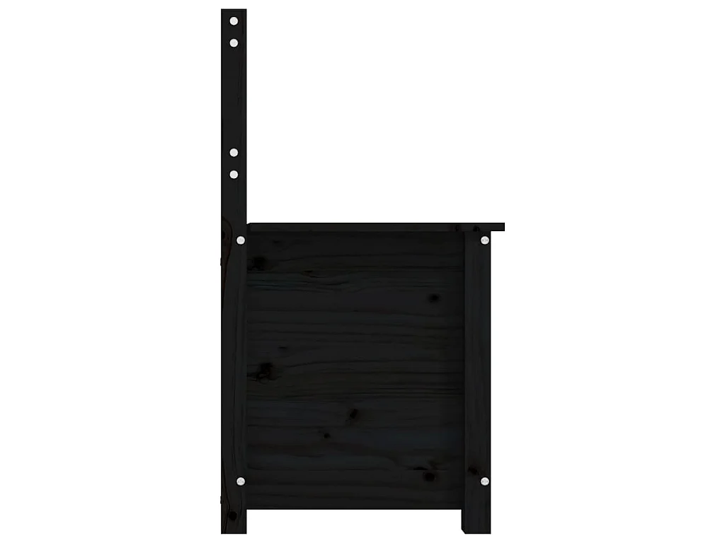 Bankje 80x41x77 cm massief grenenhout zwart