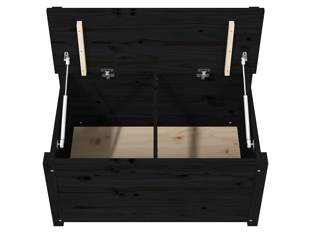 Bankje 80x41x77 cm massief grenenhout zwart