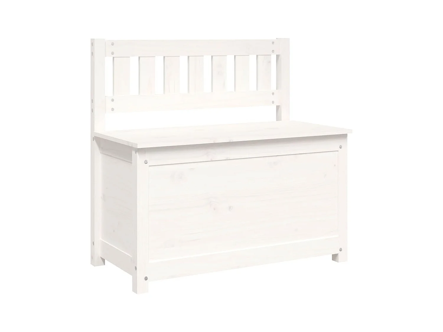 Bankje 80x41x77 cm massief grenenhout wit