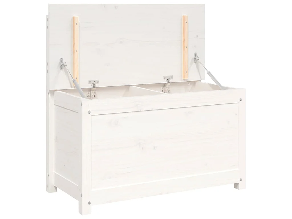 Panca Bianca 80x41x77 cm in Legno Massello di Pino
