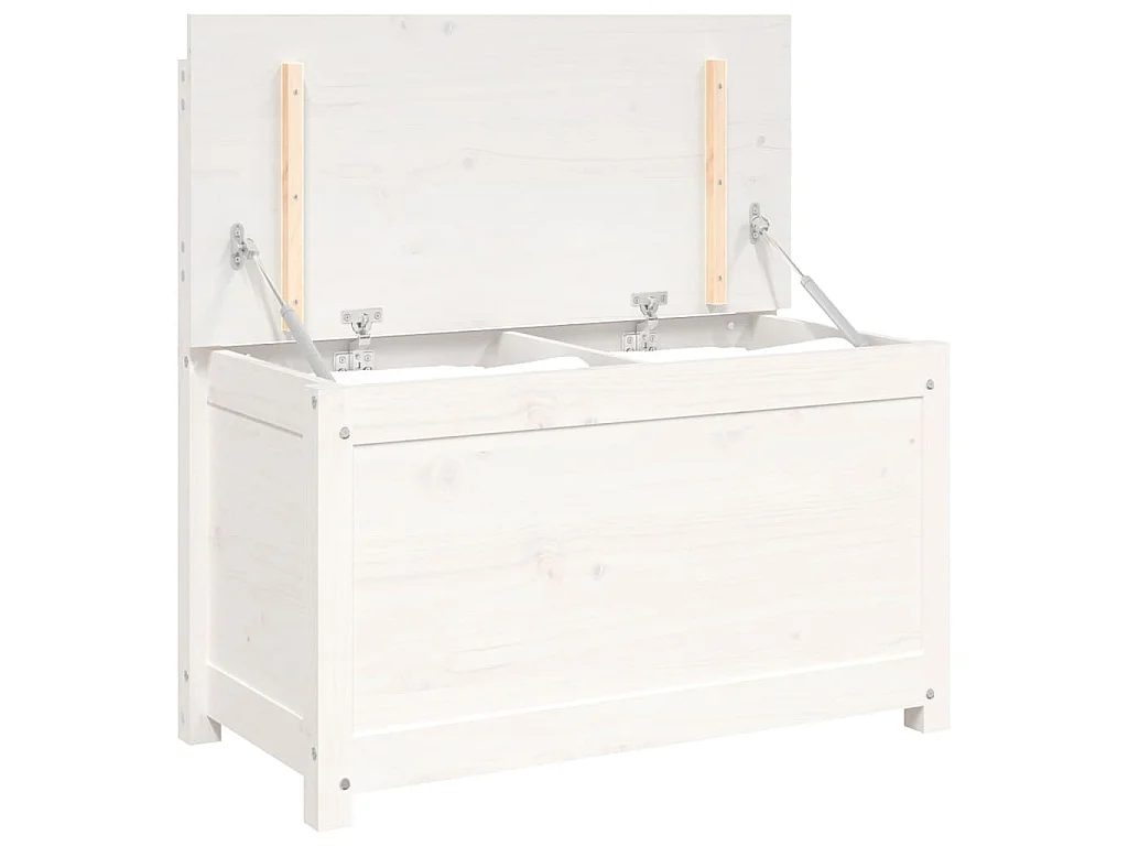 Panca Bianca 80x41x77 cm in Legno Massello di Pino