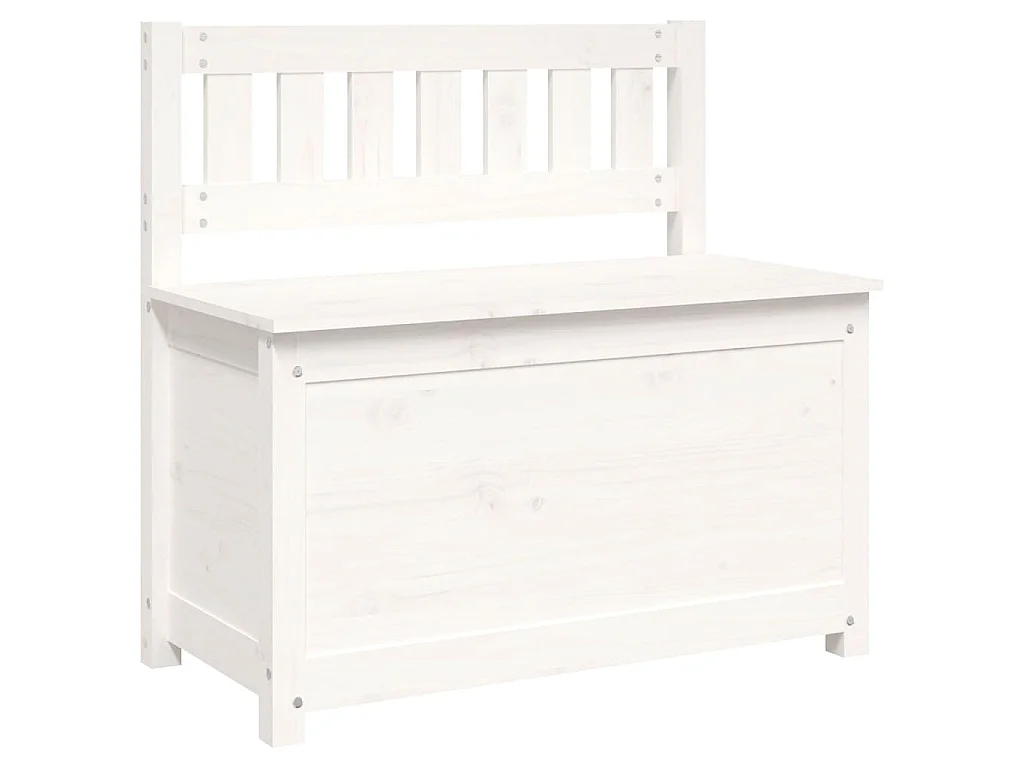 Panca Bianca 80x41x77 cm in Legno Massello di Pino