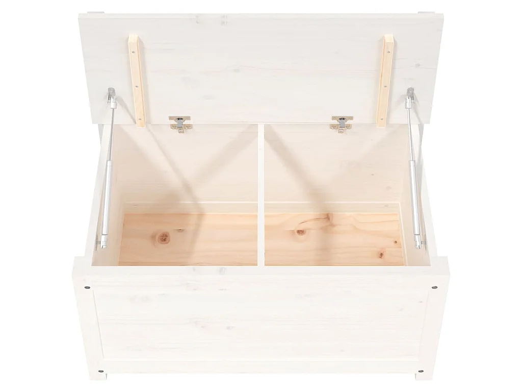 Panca Bianca 80x41x77 cm in Legno Massello di Pino