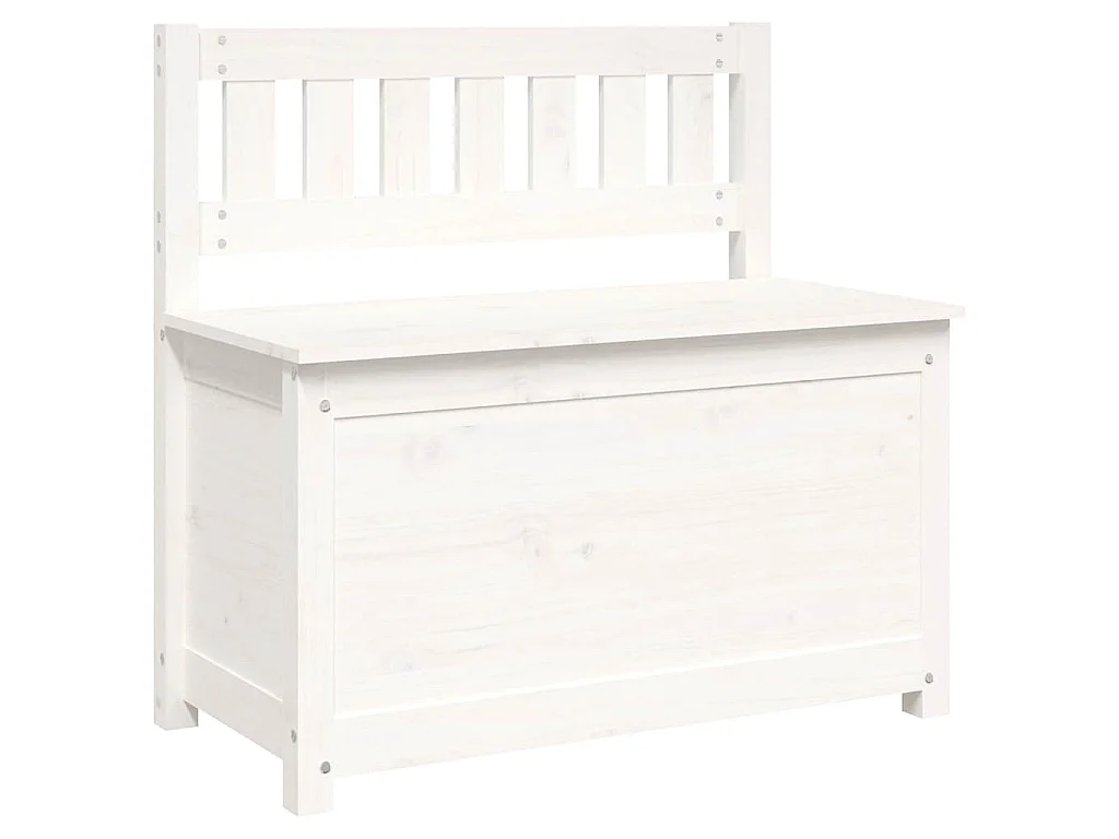 Banc Blanc 80x41x77 cm Bois de pin massif