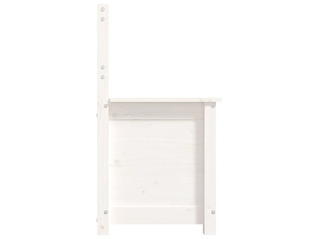 Banc Blanc 80x41x77 cm Bois de pin massif