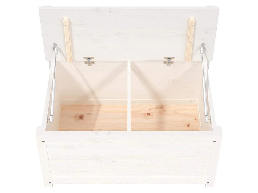Banc Blanc 80x41x77 cm Bois de pin massif