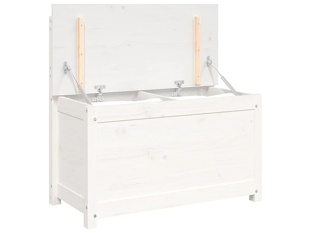 Banc Blanc 80x41x77 cm Bois de pin massif