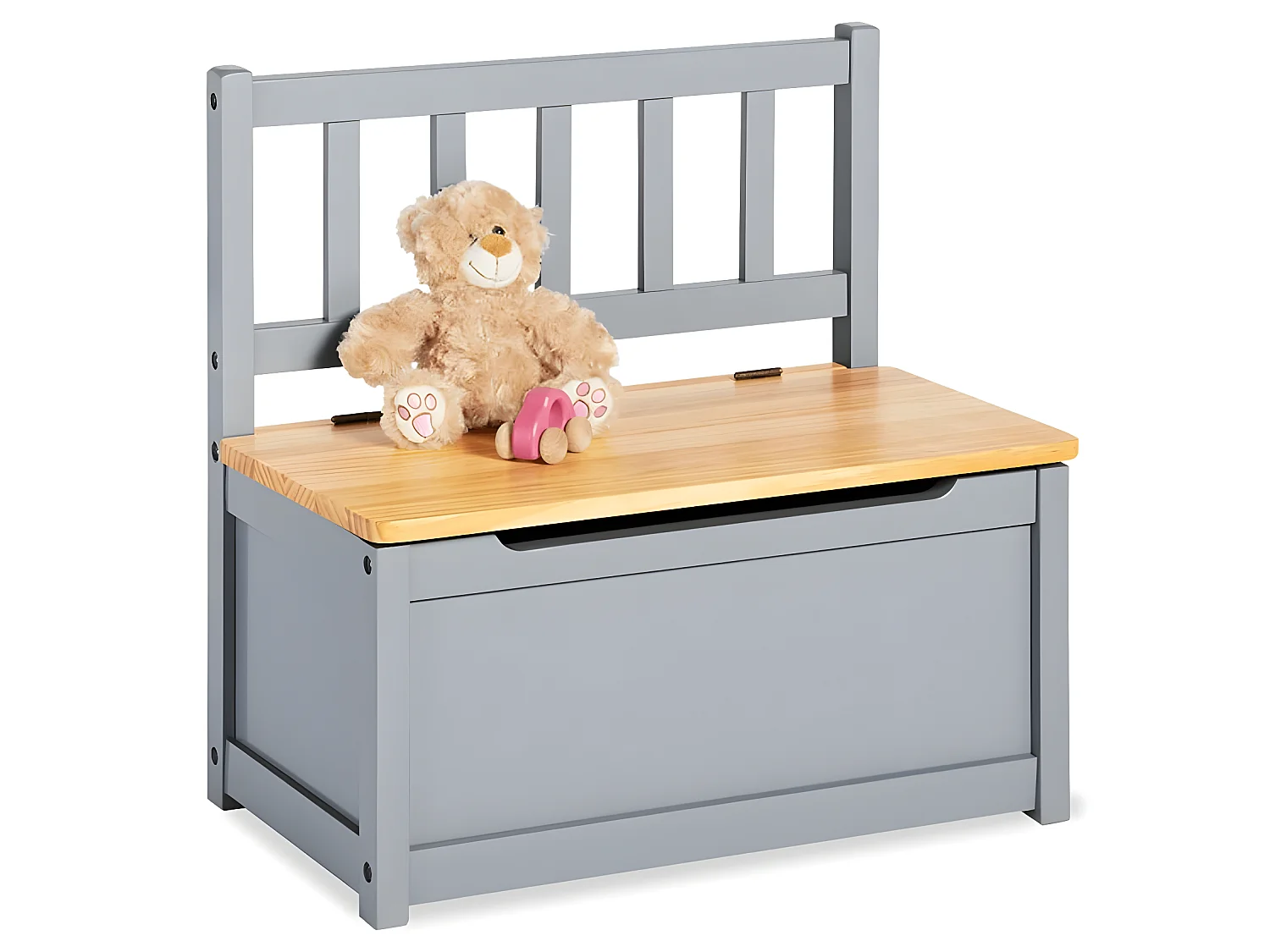 Banc de rangement pour enfants Fenna Gris
