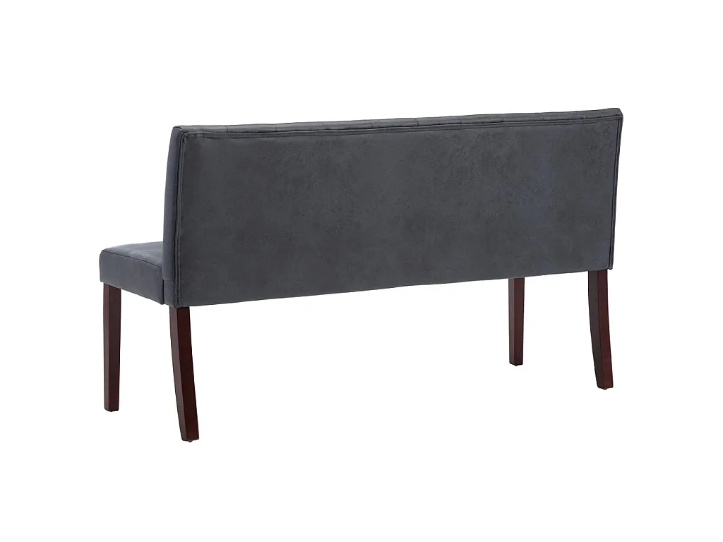 Sitzbank 148,5 cm Grau Wildleder-Optik