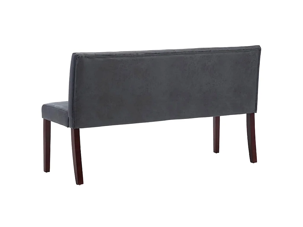 Bankje 148,5 cm kunstsuède grijs