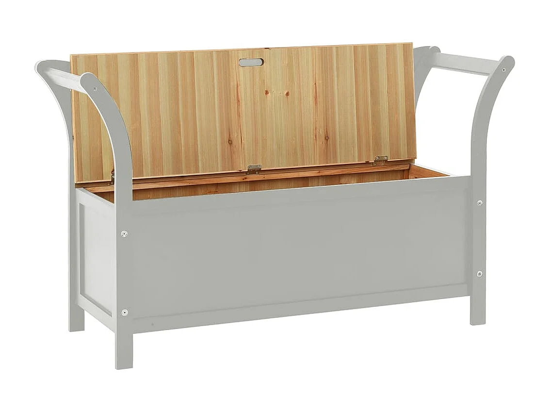 Banc Gris 107x45x75,5 cm Bois de sapin solide