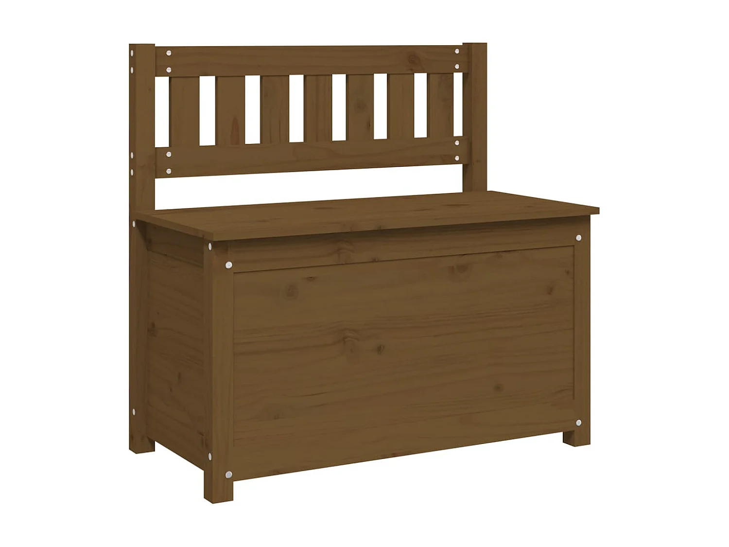 Banco de madera maciza pino marrón miel 80x41x77 cm