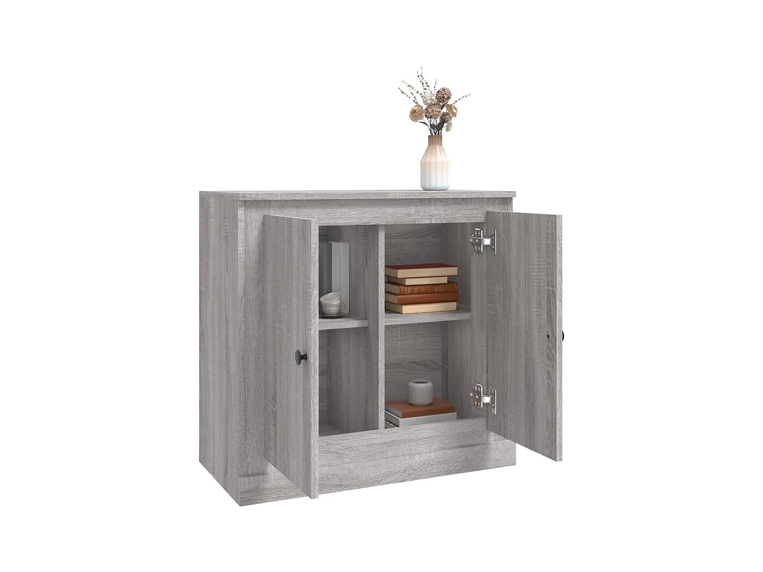 Aparador de madera contrachapada gris Sonoma 70x35,5x67,5 cm