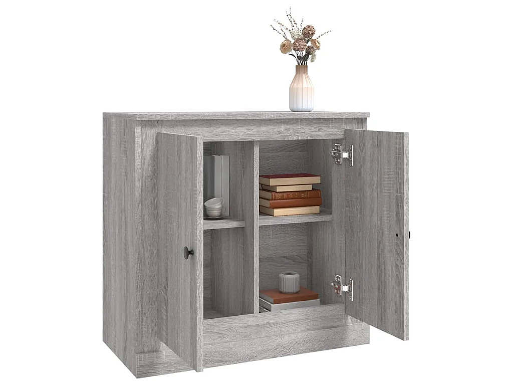 Buffet sonoma gris 70x35,5x67,5 cm bois d'ingénierie