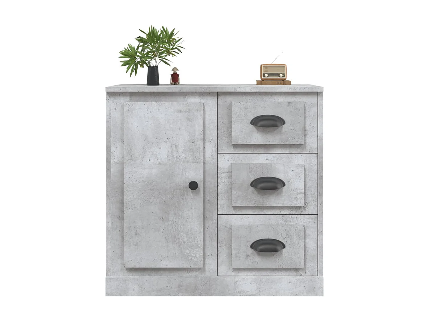 Sideboard Betongrau 70x35,5x67,5 cm Holzwerkstoff