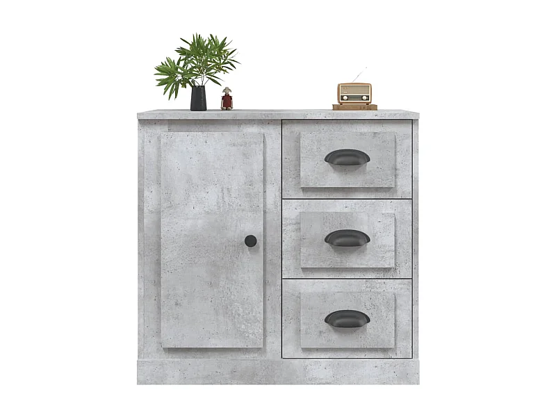Dressoir 70x35,5x67,5 cm bewerkt hout betongrijs