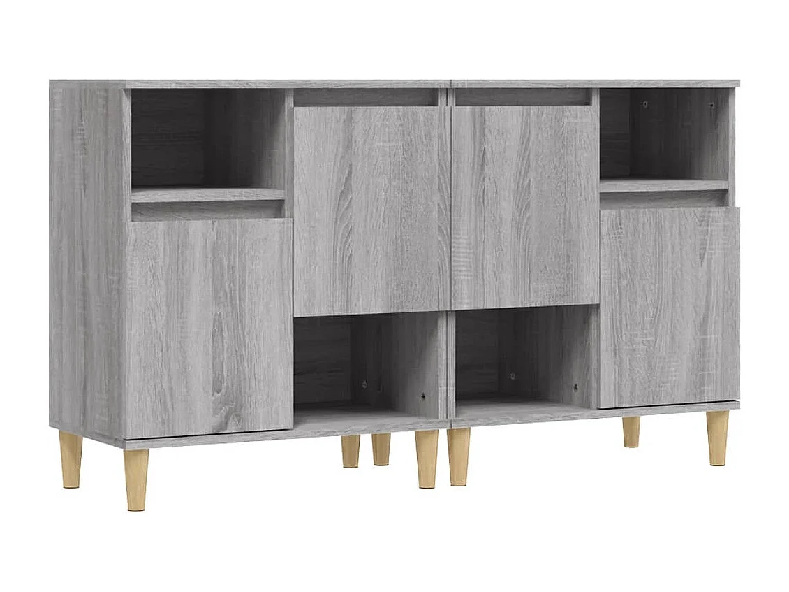 Aparadores 2 pcs 60x35x70 cm derivados madeira cinza sonoma