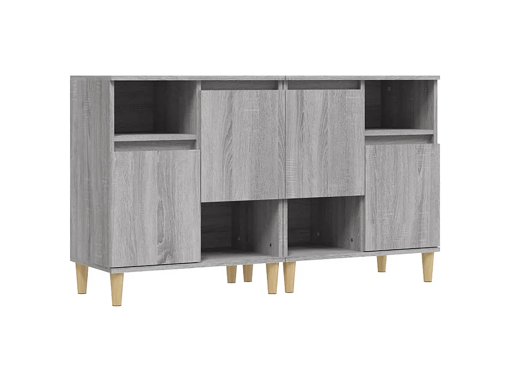 Buffets 2 pcs sonoma gris 60x35x70 cm bois d'ingénierie