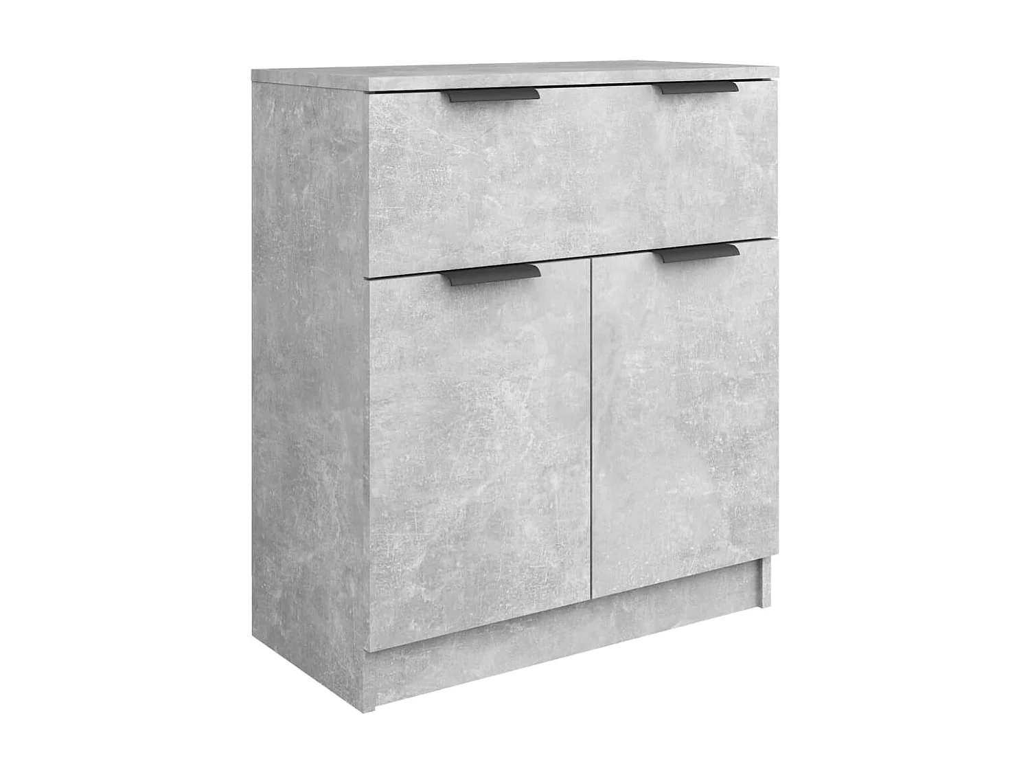 Buffets 3 pcs gris béton bois d'ingénierie