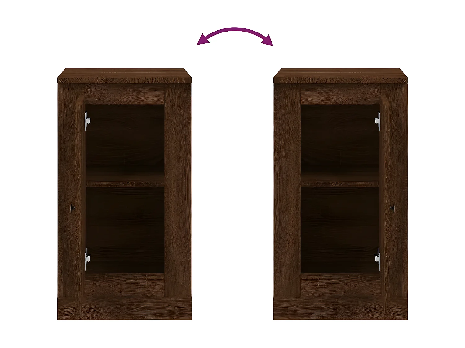 Buffets 2 pcs chêne marron 37,5x35,5x67,5 cm bois d'ingénierie