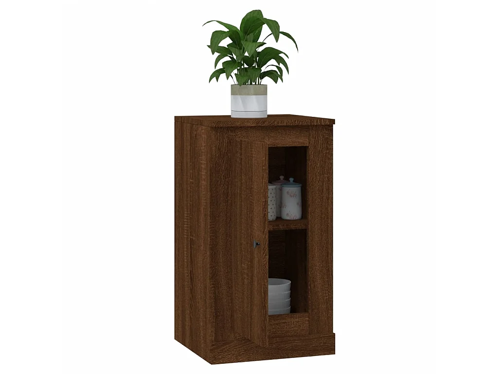 Buffets 2 pcs chêne marron 37,5x35,5x67,5 cm bois d'ingénierie