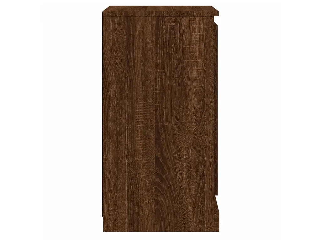 Buffets 2 pcs chêne marron 37,5x35,5x67,5 cm bois d'ingénierie