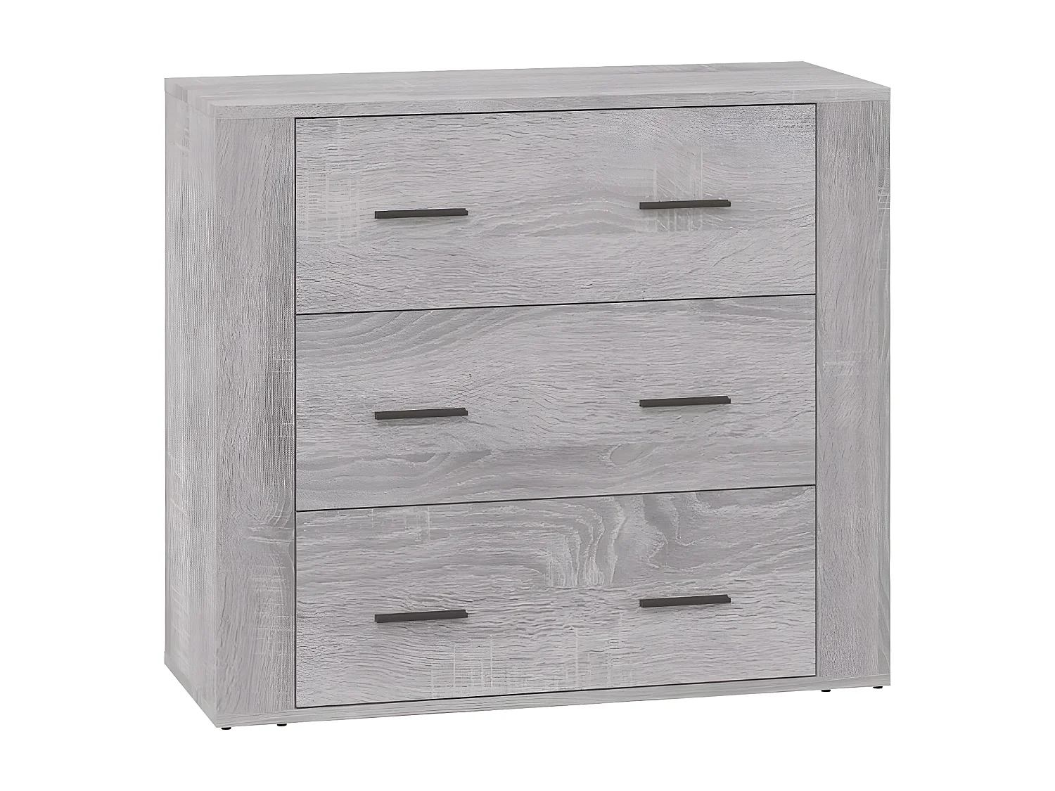 Buffets 3 pcs Sonoma gris Bois d'ingénierie