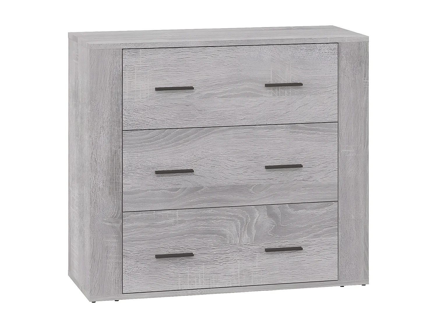 Buffets 3 pcs Sonoma gris Bois d'ingénierie