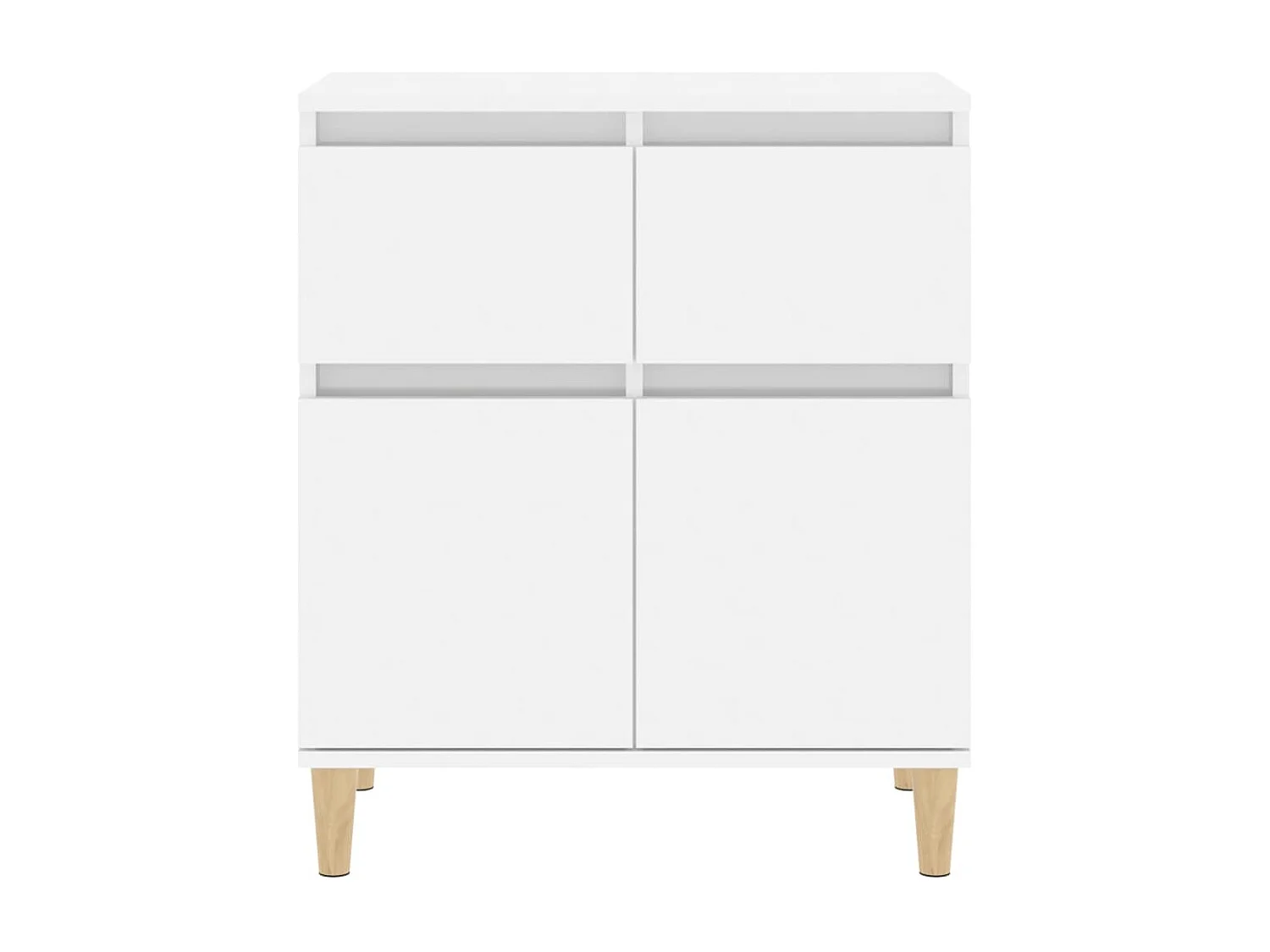 Buffet Blanc brillant 60x35x70 cm Bois d'ingénierie
