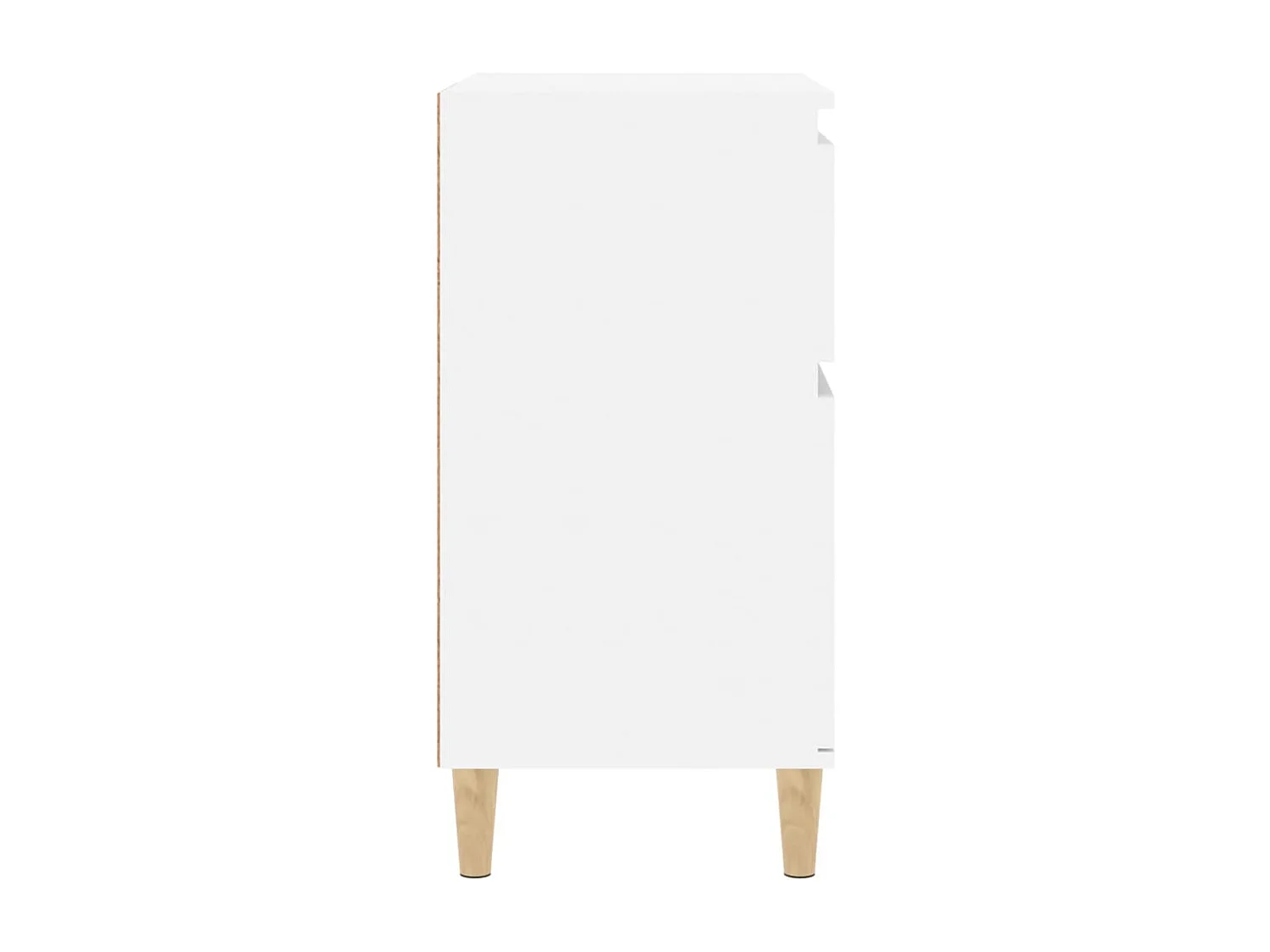 Buffet Blanc brillant 60x35x70 cm Bois d'ingénierie