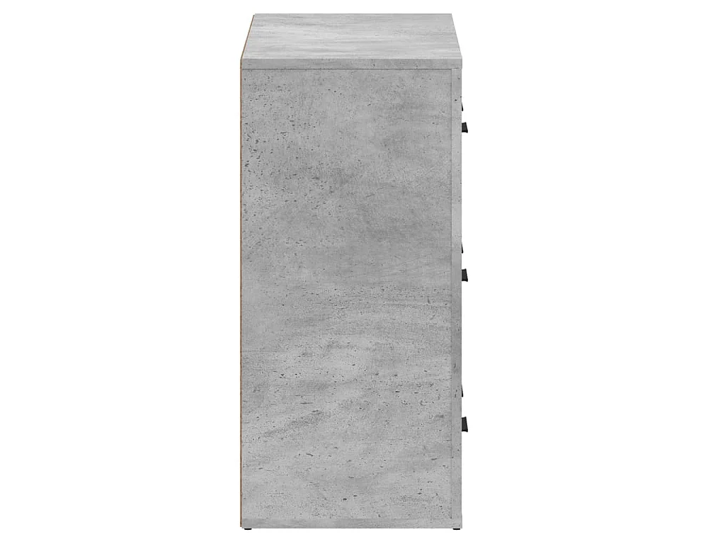 Buffets 2 pcs gris béton bois d'ingénierie