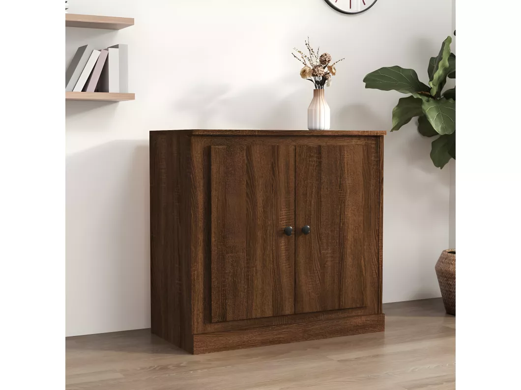 Kauf Unique Sideboard Braun Eichen-Optik 70x35,5x67,5 cm Holzwerkstoff