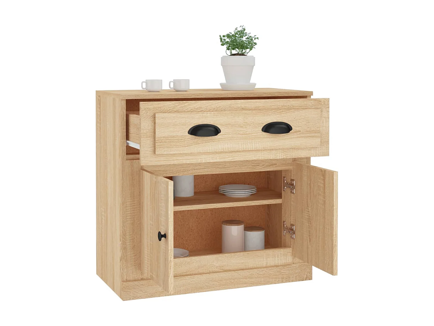 Buffet chêne sonoma 70x35,5x67,5 cm bois d'ingénierie