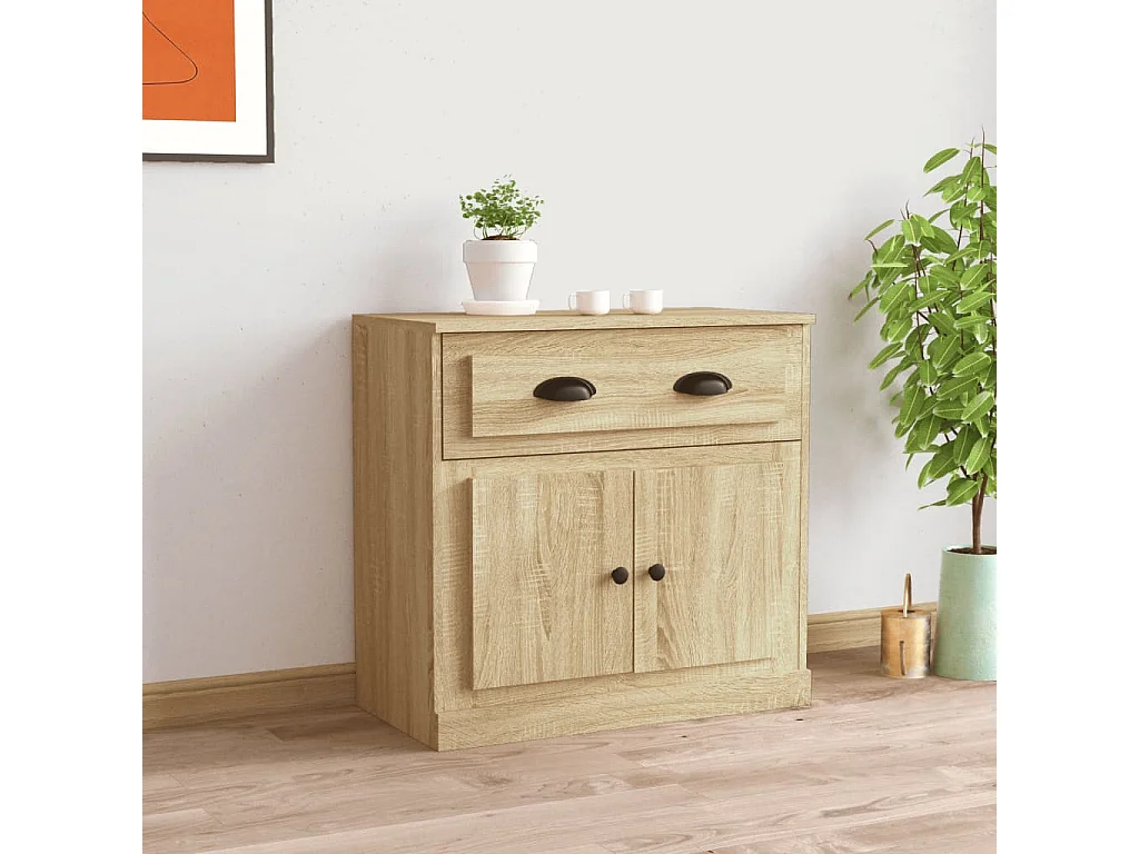 Buffet chêne sonoma 70x35,5x67,5 cm bois d'ingénierie