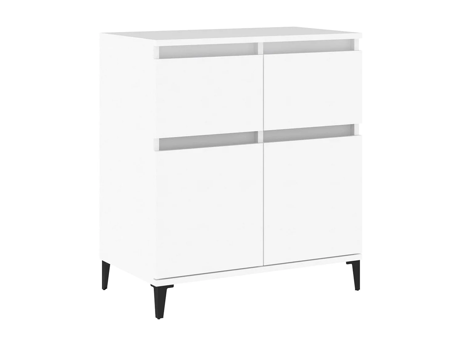 Aparador de madera contrachapada blanco 60x35x70 cm