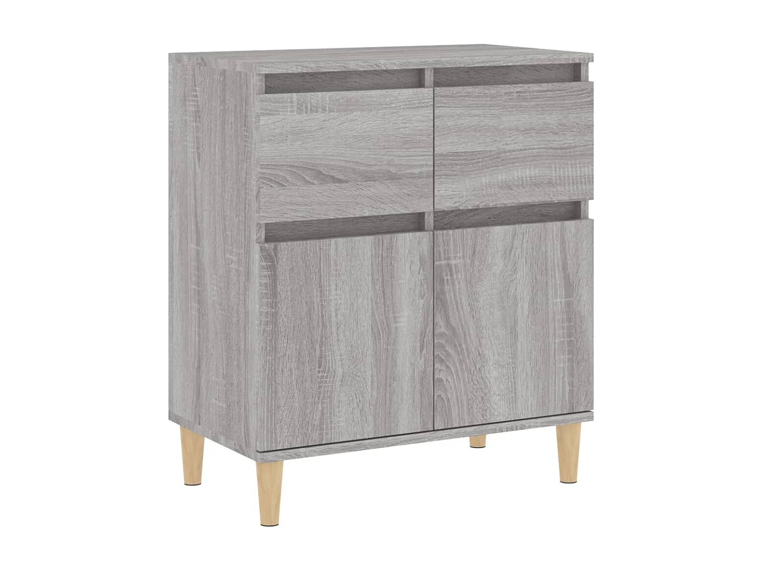 Aparador de madera contrachapada gris Sonoma 60x35x70 cm