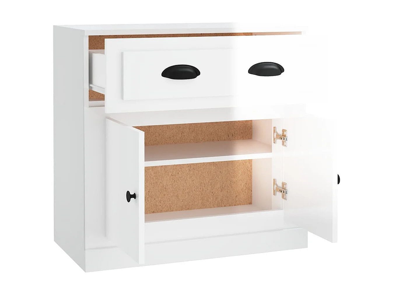 Sideboard Hochglanz-Weiß 70x35,5x67,5 cm Holzwerkstoff