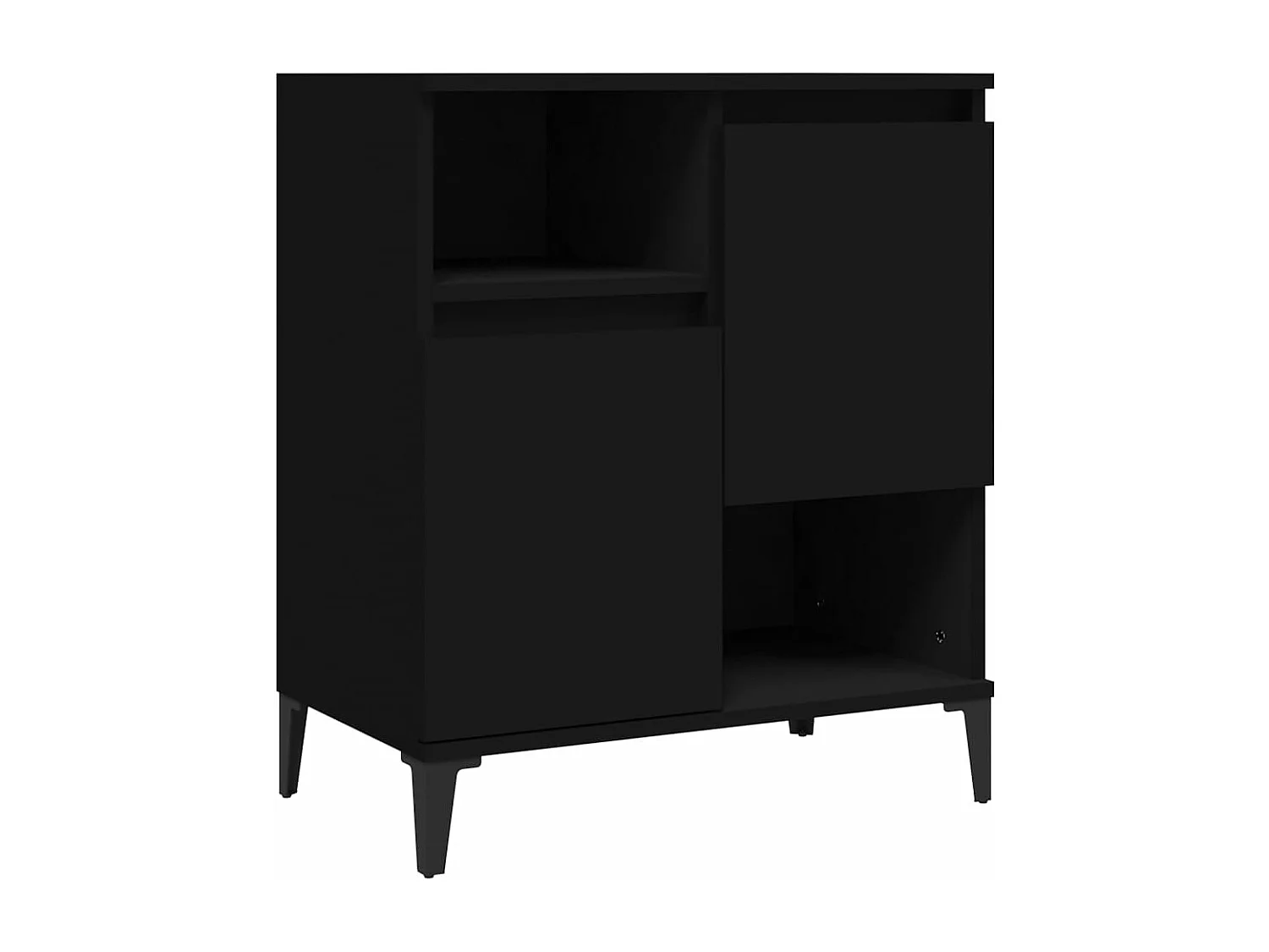 Buffet Noir 60x35x70 cm Bois d'ingénierie