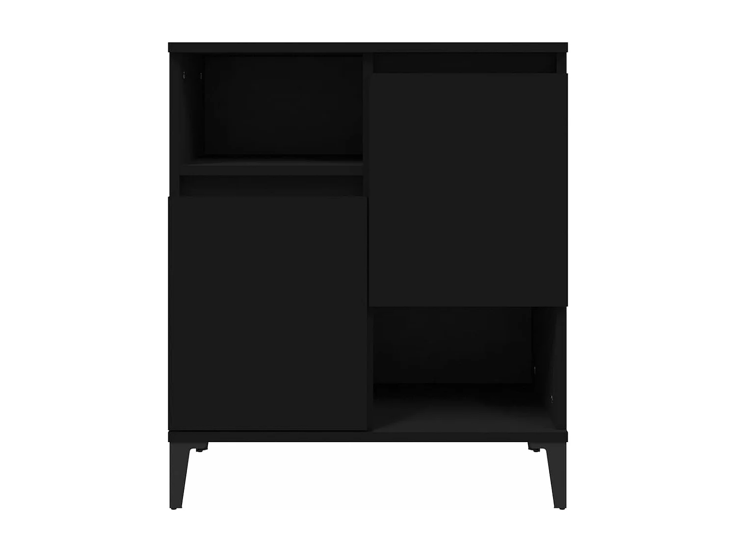 Buffet Noir 60x35x70 cm Bois d'ingénierie