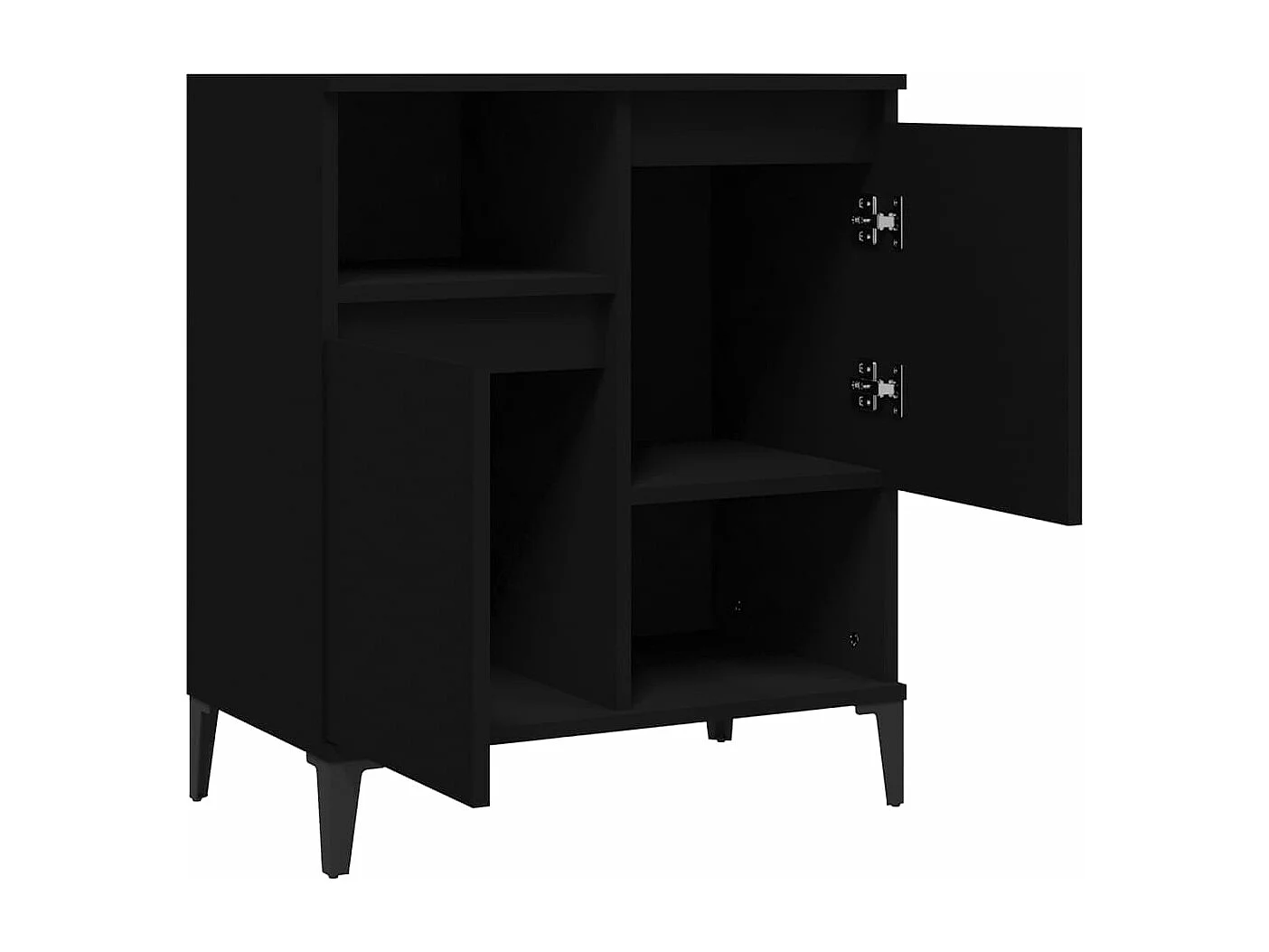 Buffet Noir 60x35x70 cm Bois d'ingénierie