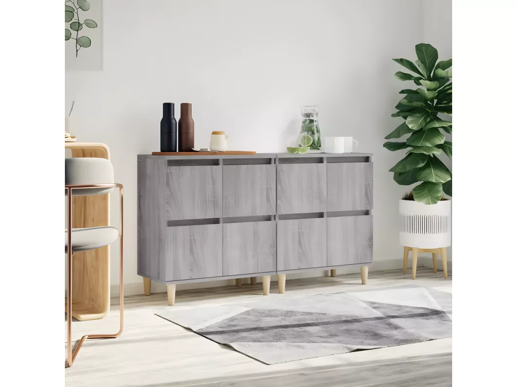 Kauf Unique Sideboards 2 Stk. Grau Sonoma 60x35x70 cm Holzwerkstoff