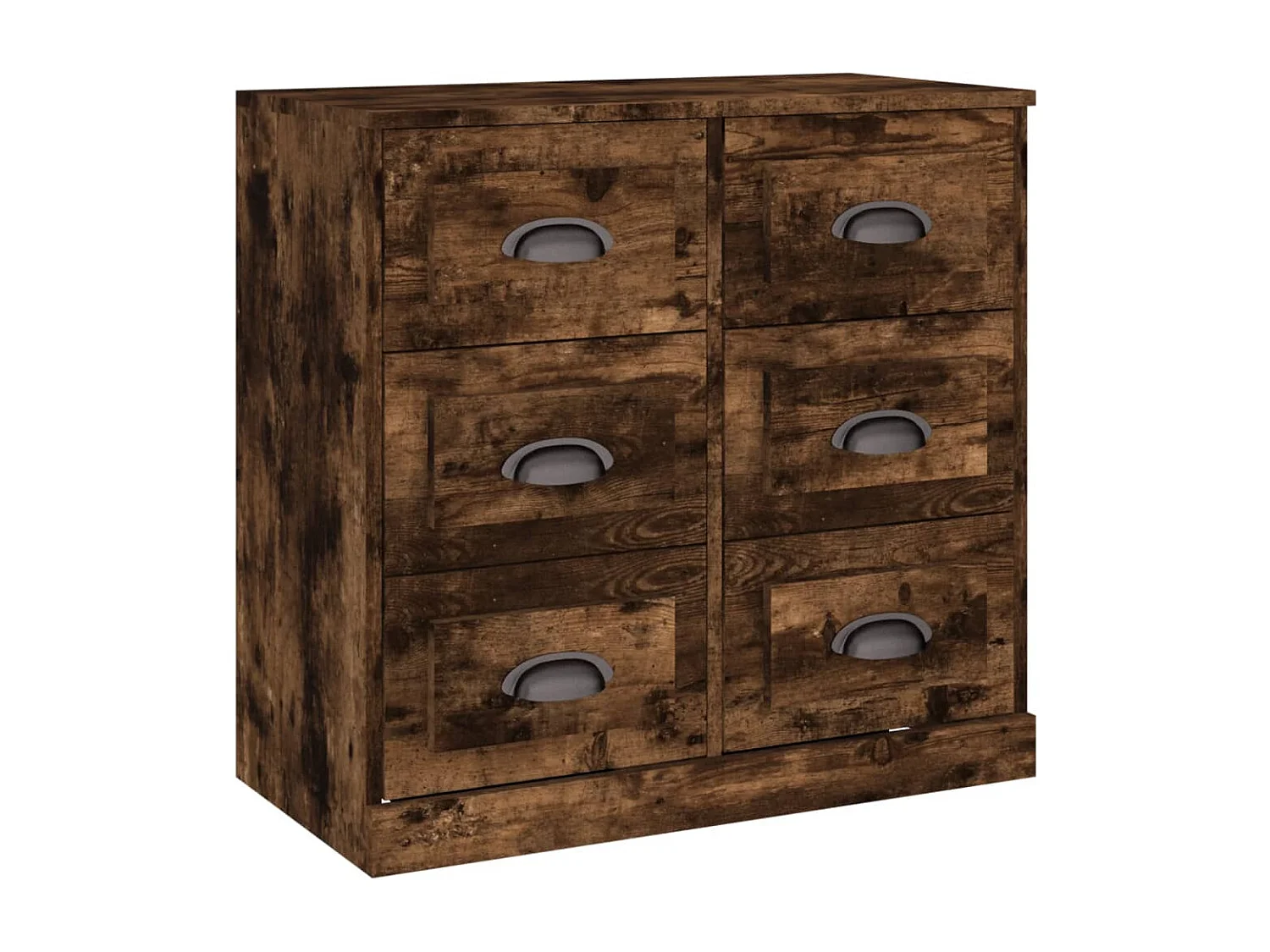 Buffet chêne fumé 70x35,5x67,5 cm bois d'ingénierie