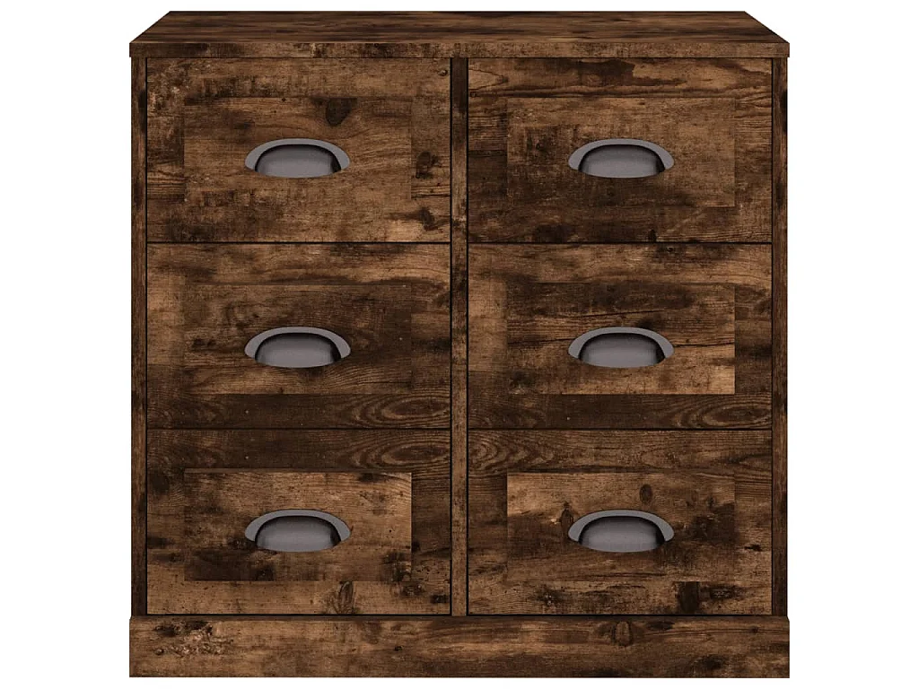 Buffet chêne fumé 70x35,5x67,5 cm bois d'ingénierie